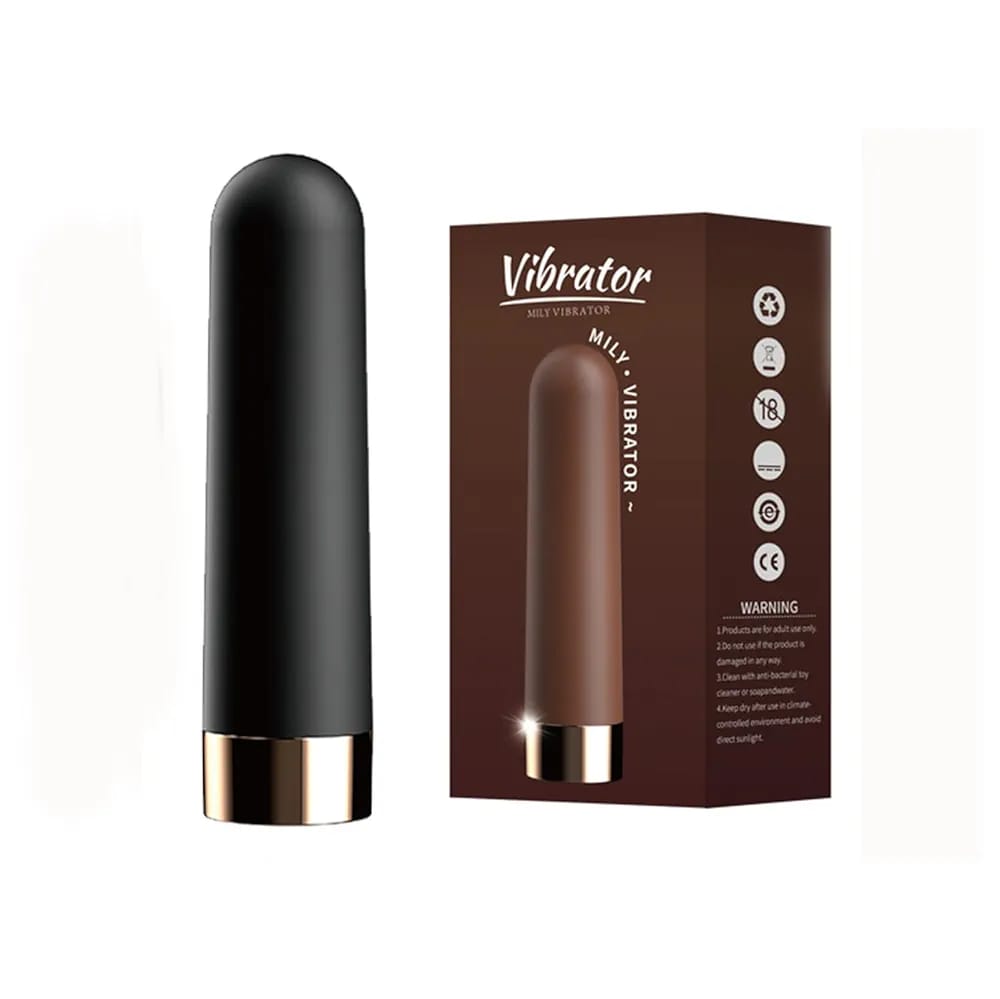 Vibrador compacto recargable en color negro