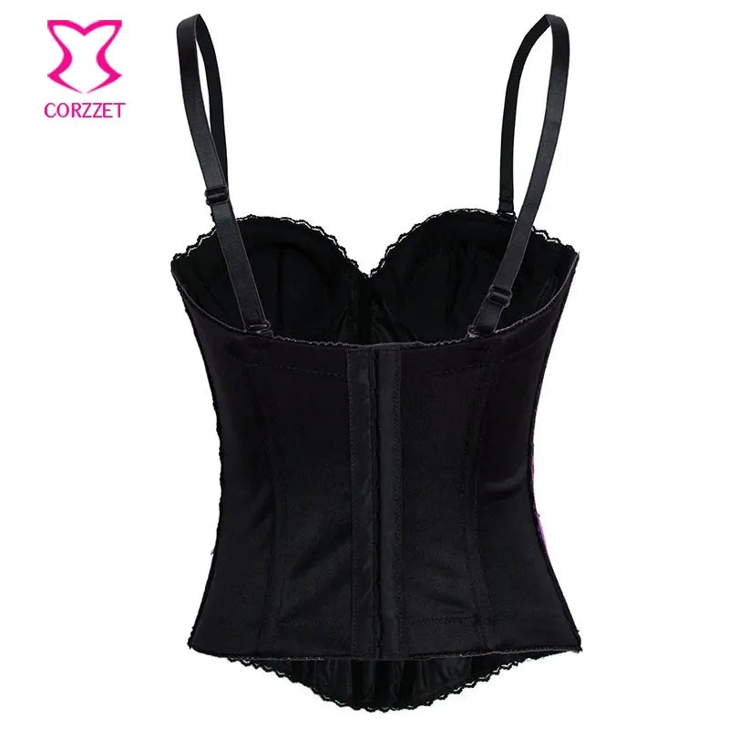 Eleva tus noches con este corsé sensual de diseño negro y dorado, perfecto como ropa interior femenina para seducir y empoderarte.