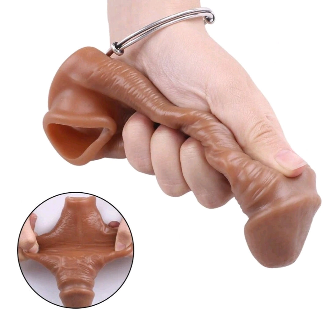 "Extensor de silicona seguro y fácil de limpiar para más placer"