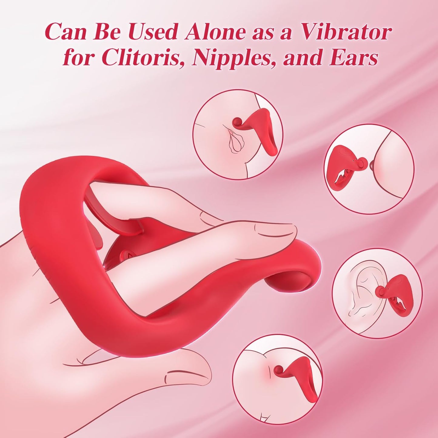 anillo vibrador dual con múltiples modos de vibración