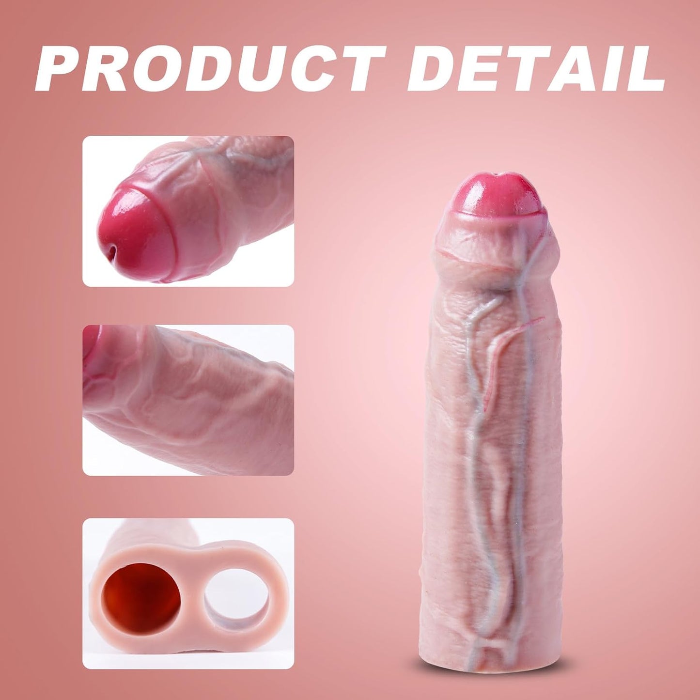 Funda Extensora Realista para Hombre – Aumenta Tamaño, Grosor y Rendimiento