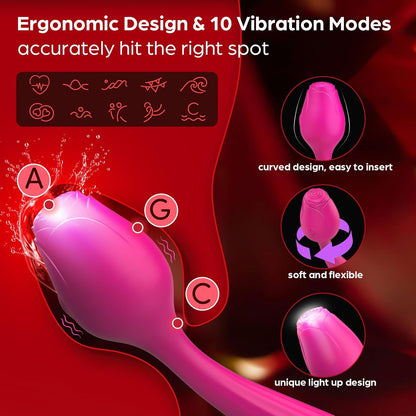 Rosa Lúmina™ – Vibrador Iluminado Multifunción