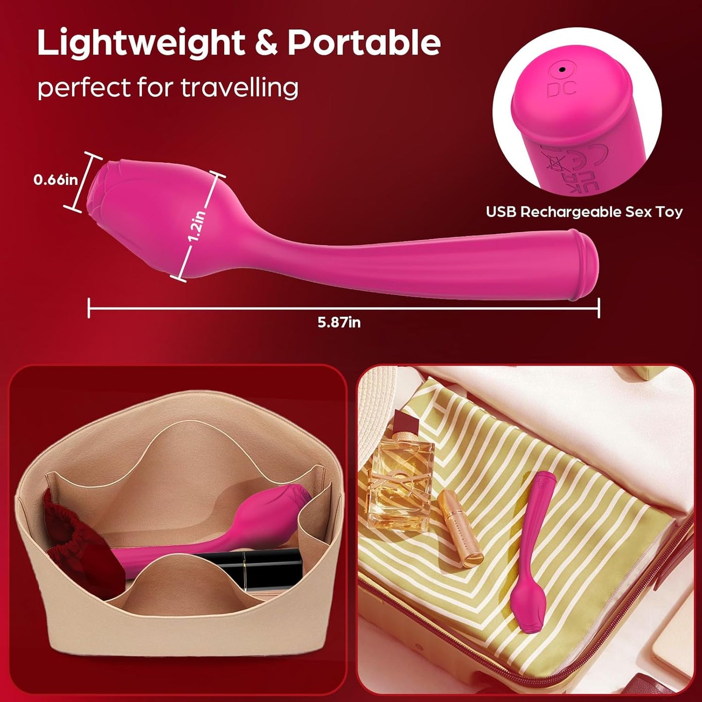 Rosa Lúmina™ – Vibrador Iluminado Multifunción