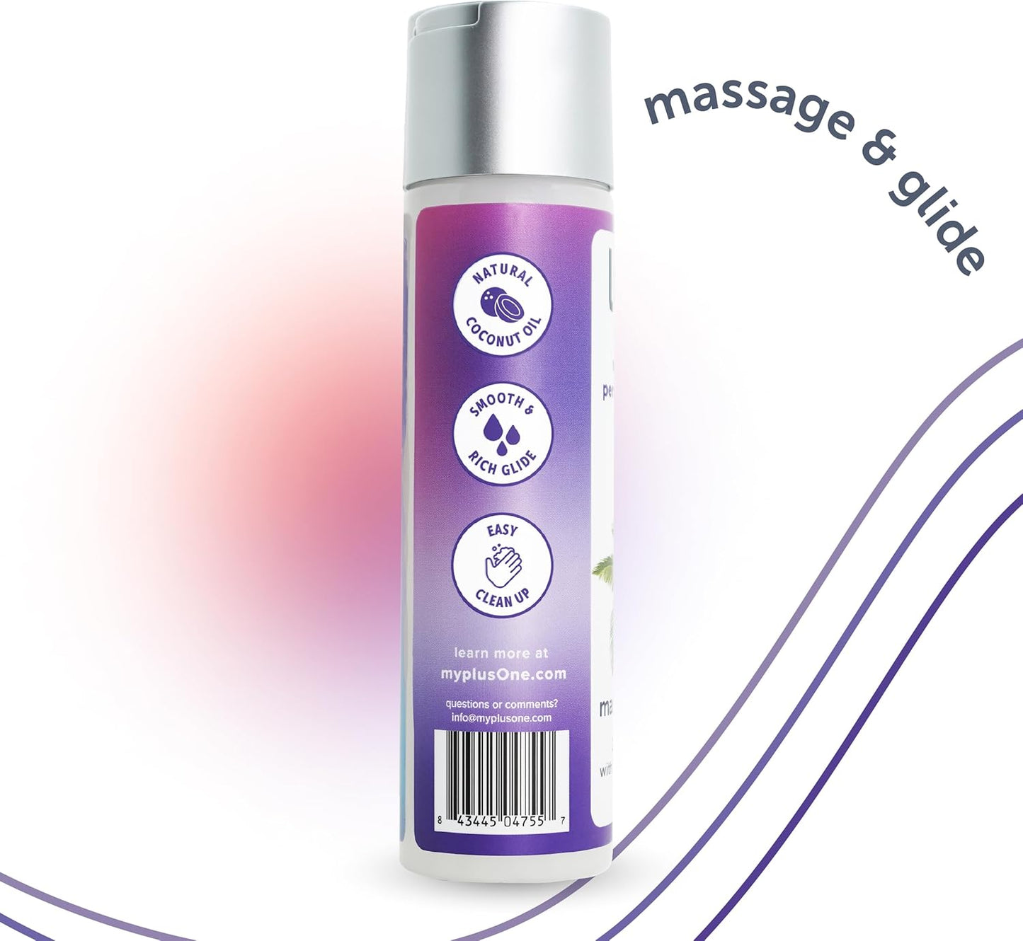 Lubricante plusOne® Massage & Glide | Aceite de coco 2 en 1