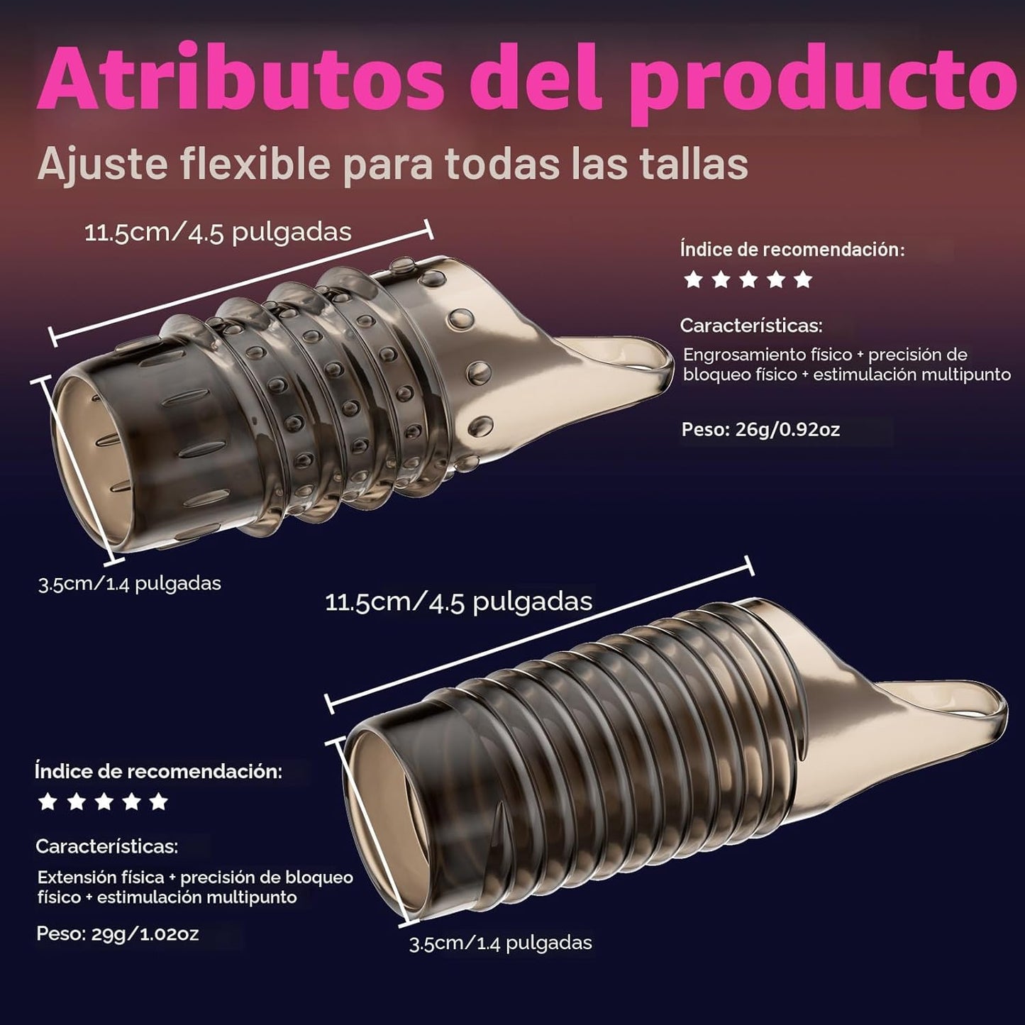 Funda Extensora con Glande Abierto – Mayor Grosor, Textura y Sensación Real