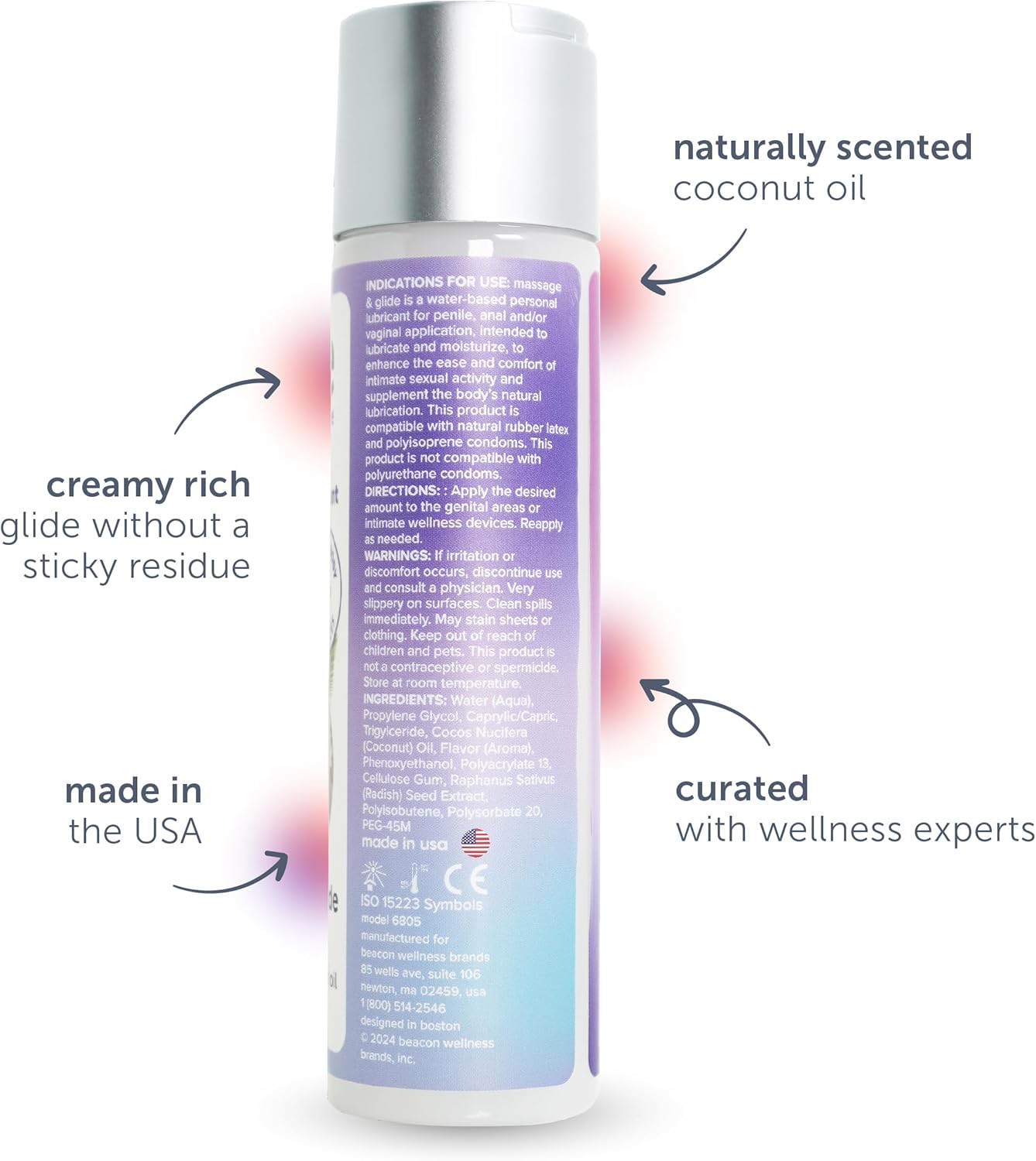 Lubricante plusOne® Massage & Glide | Aceite de coco 2 en 1