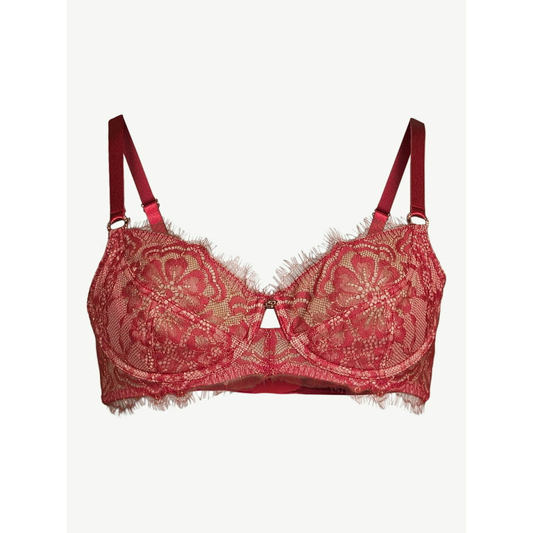 Brasier balconette negro de encaje con arnés interior que ofrece soporte y realce natural, perfecto para combinar con ropa abierta o conjuntos íntimos.