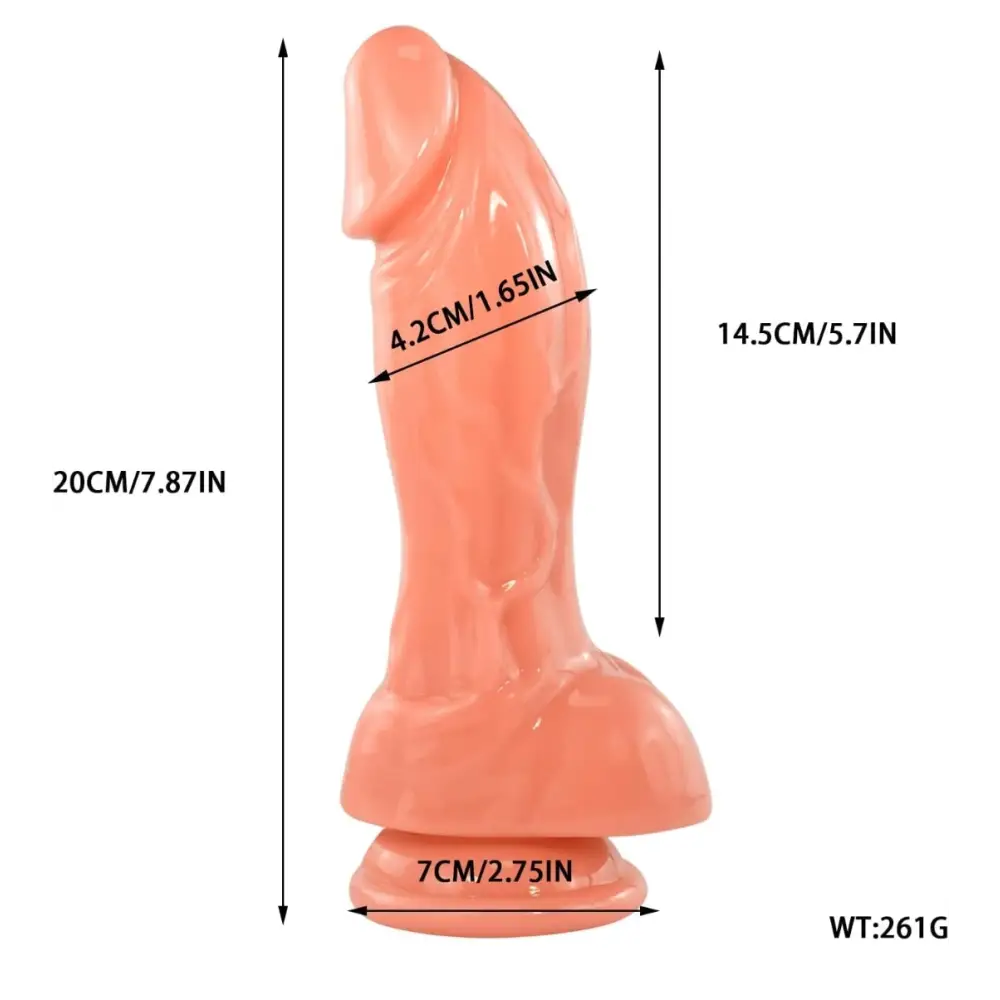 "Mega Realista 20cm – Dildo con Testículos - La Jugueteria Erotika