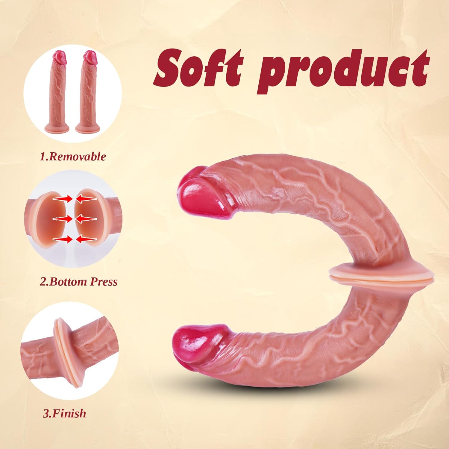 Consolador resistente al agua para baño o ducha