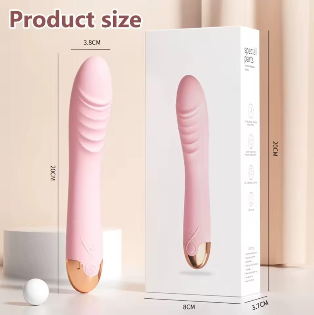 Silicona suave y cuerpo impermeable en vibrador rotatorio