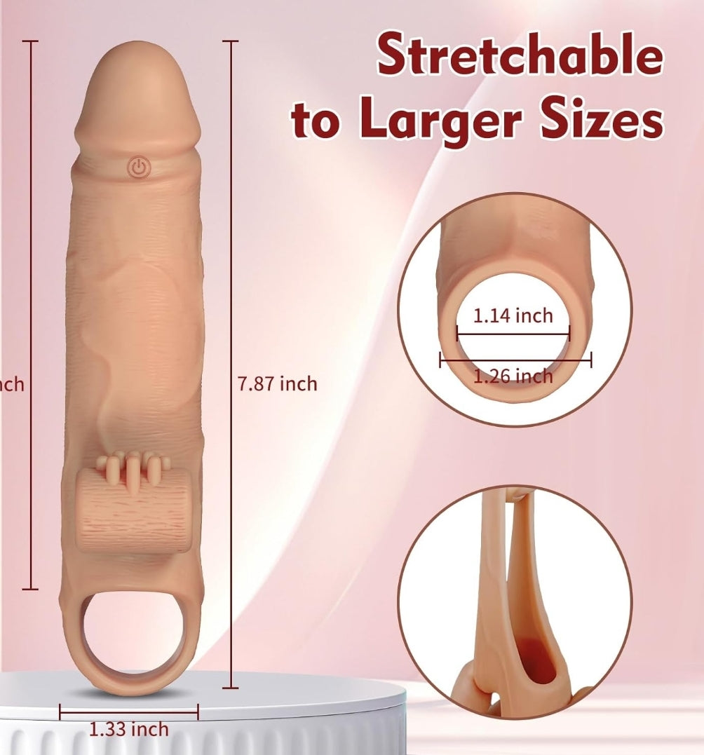 Extensión de Pene Realista con Vibración.
