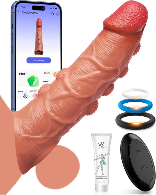 Extensor de pene inteligente con control por aplicación silicona médica Guatemala".
