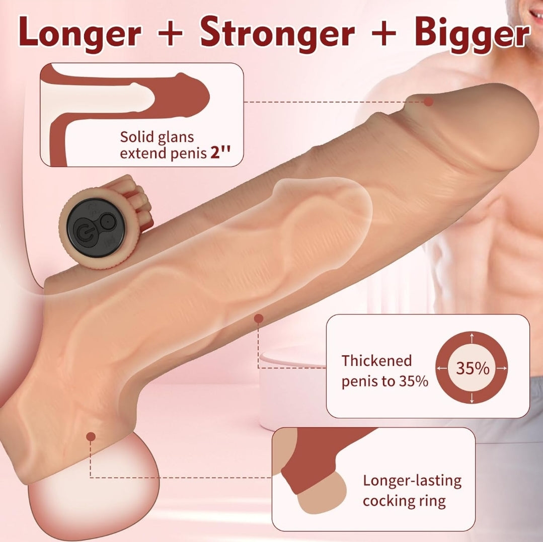 Extensión de Pene Realista con Vibración.