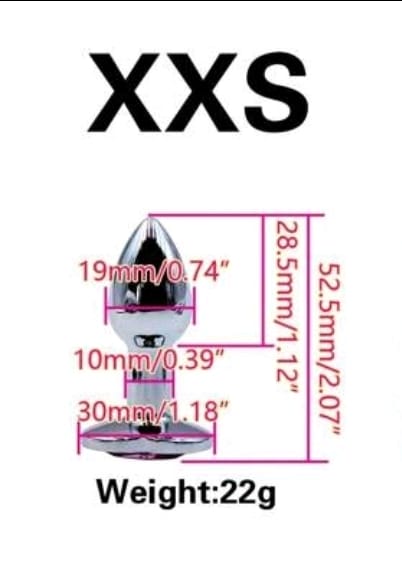 Plug Anal XXS de Acero con Joya Brillante