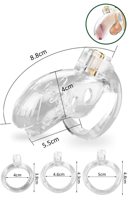 Lleva la obediencia sexual al siguiente nivel con este dispositivo de castidad masculina ergonómico y cómodo.