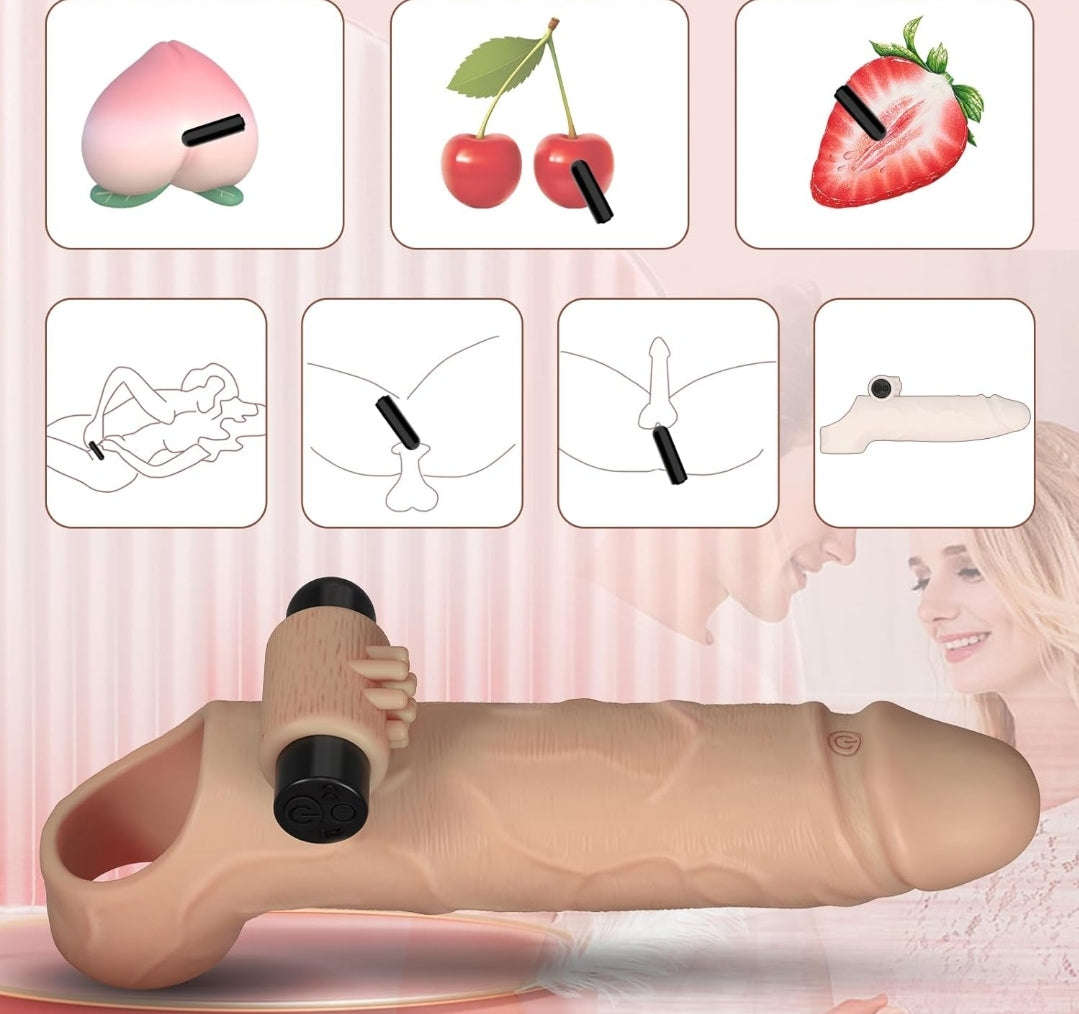 Extensión de Pene Realista con Vibración.