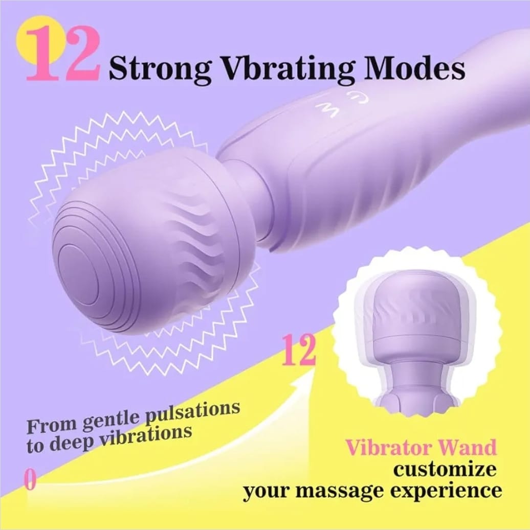 Detalle de la cabeza vibradora, ideal para la estimulación del clítoris y pezones.