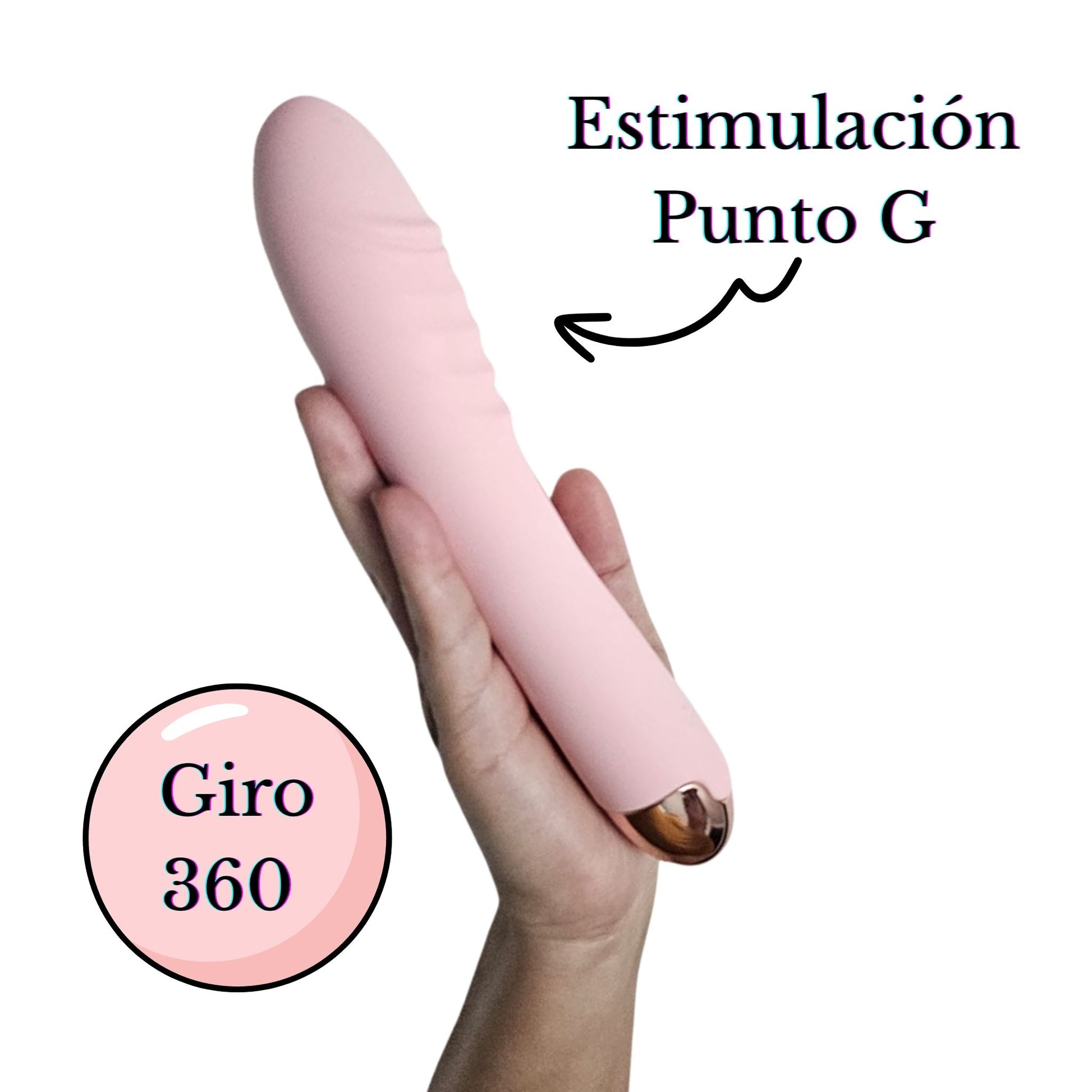 Silicona suave y cuerpo impermeable en vibrador rotatorio