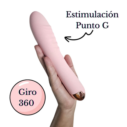 Silicona suave y cuerpo impermeable en vibrador rotatorio