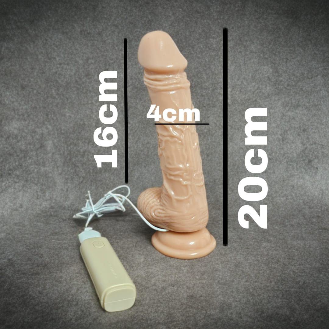 Vibrador recargable con cable USB, ideal para juegos intensos con manos libres gracias a su potente ventosa.