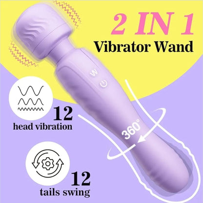 Vista del vibrador acompañado de su cable USB, destacando la recarga práctica y portátil.