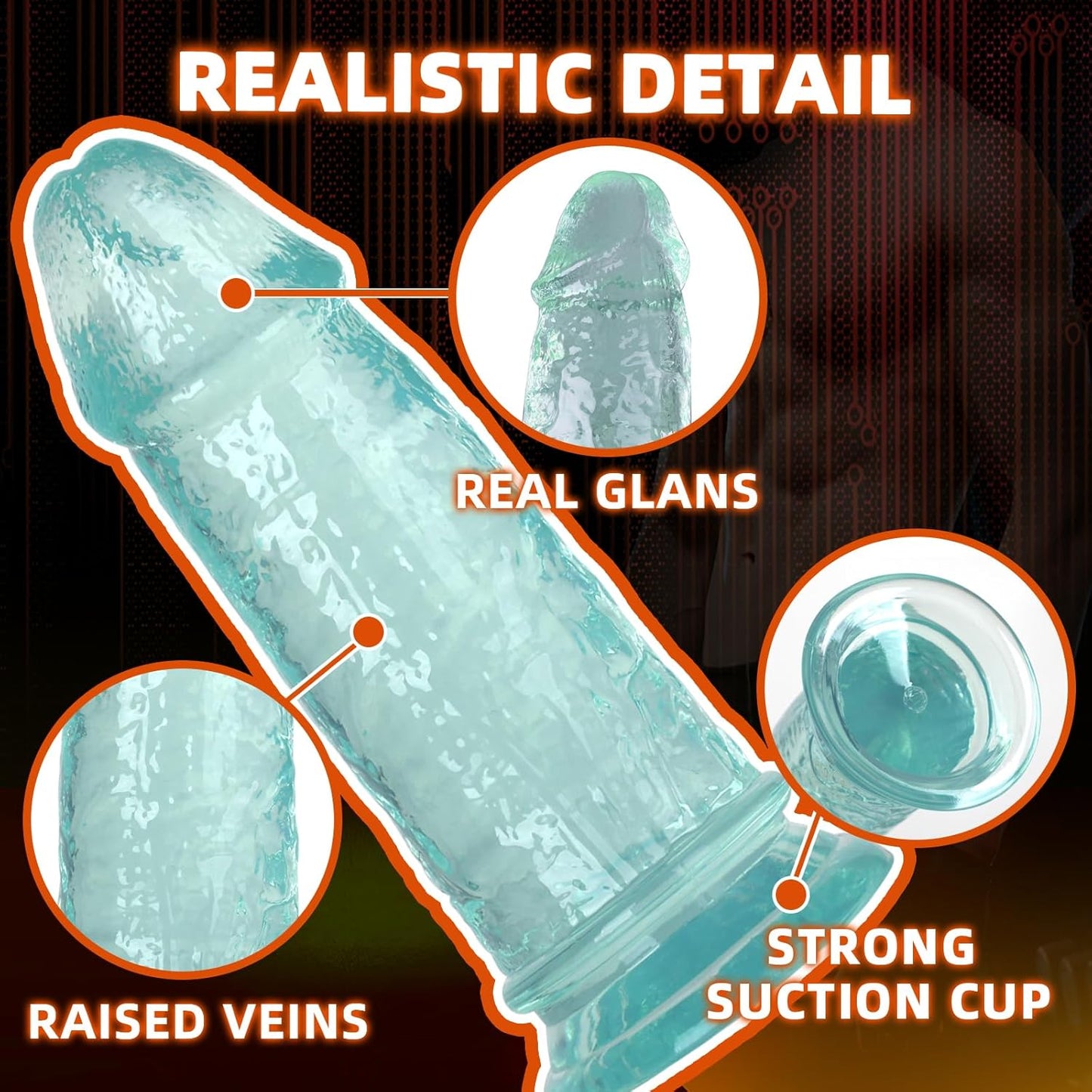 Textura realista del dildo mediano