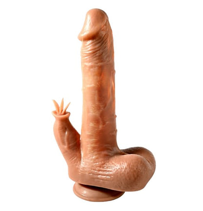 Consolador Vibrador con Lengüeta y Efecto Calor 360° con Control Remoto