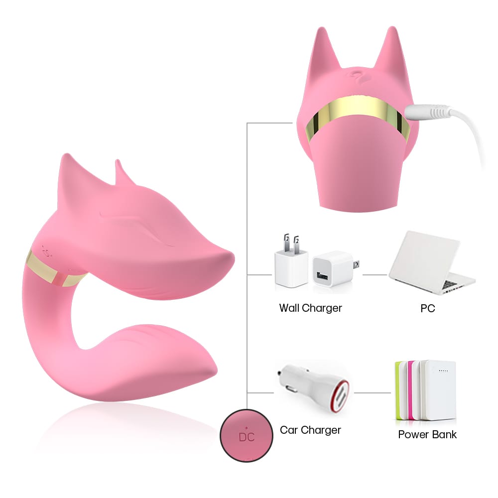 vibrador portátil con diseño de zorro discreto