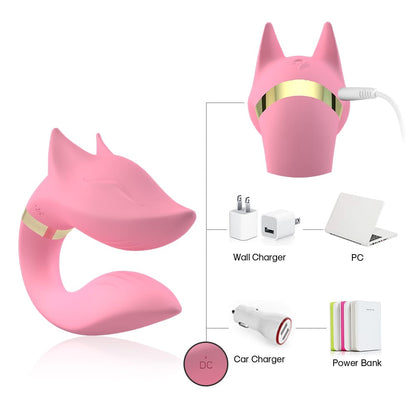 vibrador portátil con diseño de zorro discreto