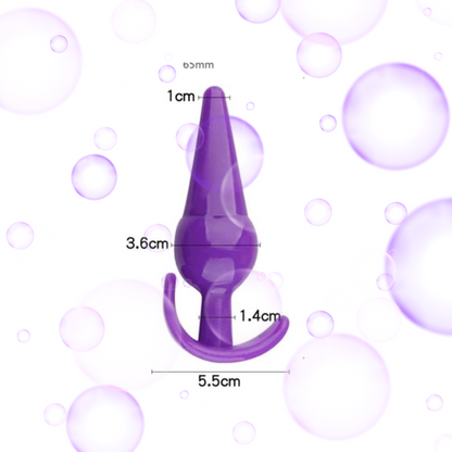 Comienza tu exploración anal con este plug suave y seguro.