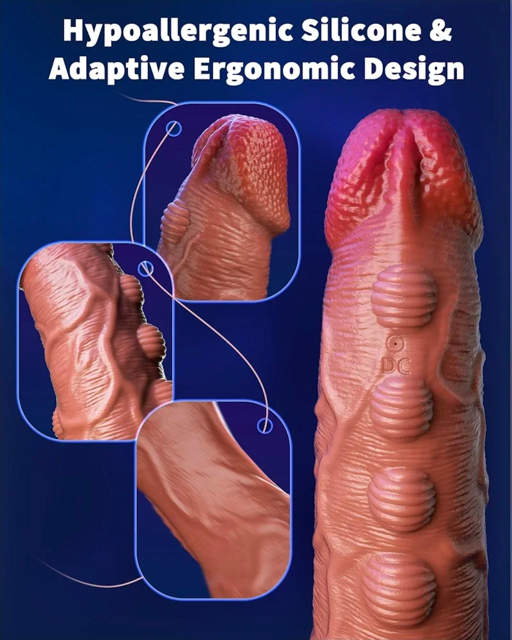 Extensor de pene inteligente con control por aplicación silicona médica Guatemala".