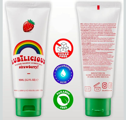 Lubilicious Strawberry – Lubricante Premium de Fresa con Ácido Hialurónico (3.2 oz)