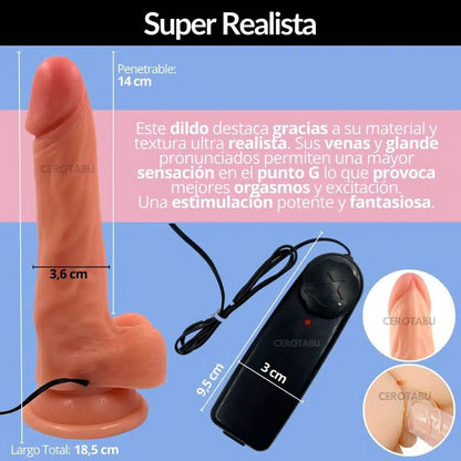 Dildo Vibrating 7.5Plg