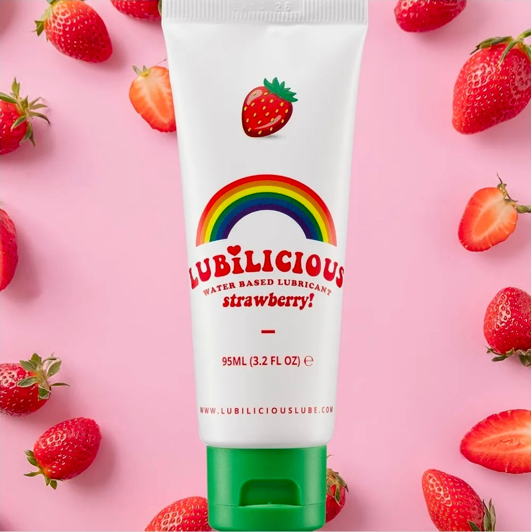 Lubilicious Strawberry – Lubricante Premium de Fresa con Ácido Hialurónico (3.2 oz)