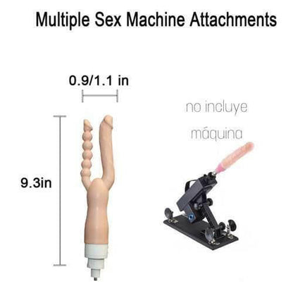 Este juguete erótico simula una experiencia realista con su diseño anatómico: pene vaginal y cuentas anales para un estímulo completo y sin celos.
