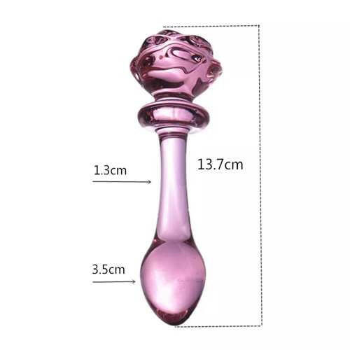 Plug Anal de Vidrio Rosa - La Jugueteria Erotika