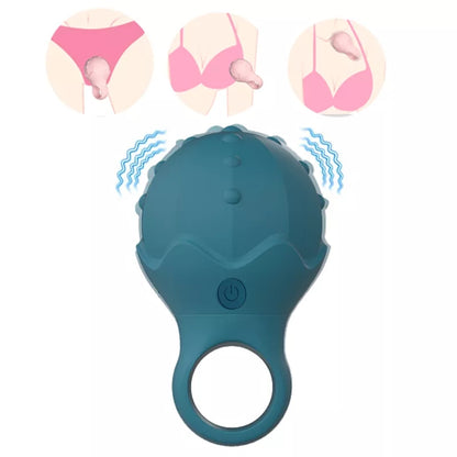 Con su diseño ergonómico, este anillo vibrador compacto ofrece placer directo al clítoris o cualquier parte sensible del cuerpo.