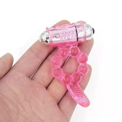 Este anillo vibrador de silicona médica cuenta con una bala vibradora extraíble que proporciona placer a zonas erógenas externas mientras potencia la firmeza del pene. Ideal para parejas.